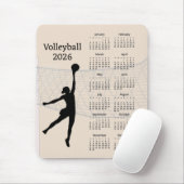 Tapis De Souris Volleyball 2026 Calendar (Avec souris)