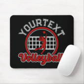 Tapis De Souris Volleyball AJOUTER LE NOM Spike Ball Attaque Équip (Avec souris)