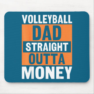 Tapis De Souris Volleyball Dad Straight Outta Money Funny Srts Par