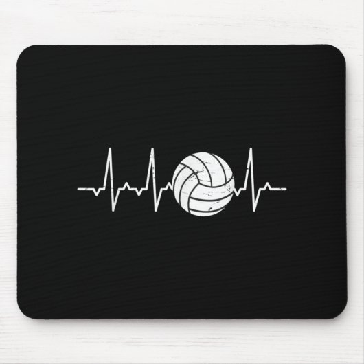 Tapis De Souris Volleyball Heartbeat Cute Fun (Devant)