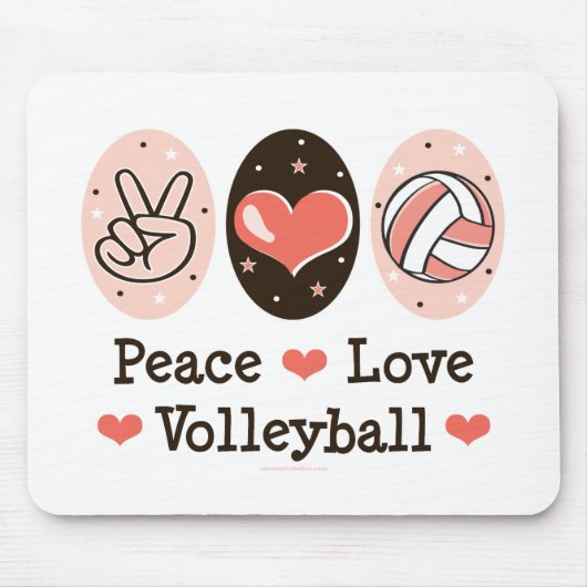 Tapis De Souris Volleyball Mousepad d'amour de paix (Devant)