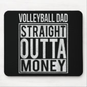 Tapis De Souris Volleyball papa droit devant l'argent Je m'amuse (Devant)