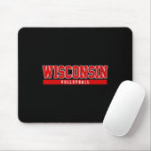 Tapis De Souris Volleyball Wisconsin Pour Le Soutien De L'Universi (Avec souris)