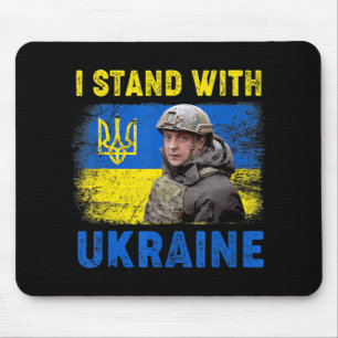Tapis De Souris Volodymyr Zelensky Je Suis Aux Côtés De L'Ukraine 