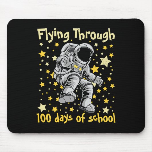 Tapis De Souris Vols À Travers 100 Jours D'École 100E Jour Astron (Devant)