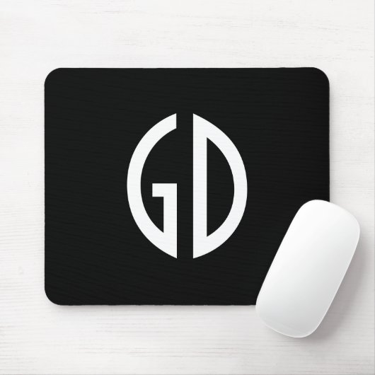 Tapis De Souris Vos idées de monogramme simplement 1 (Avec souris)