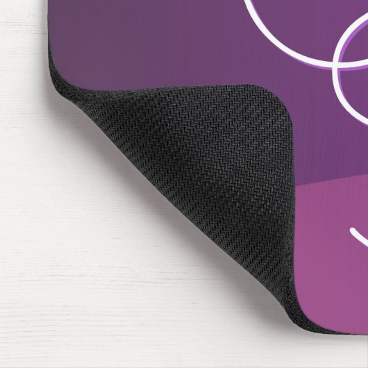 Tapis De Souris Vos initiales de chevauchement | Moderne violet et (Coin)
