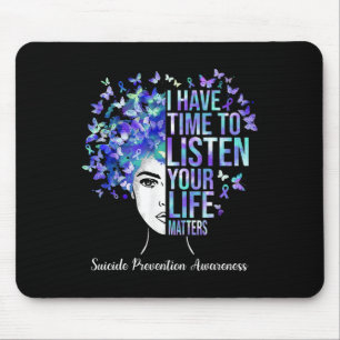 Tapis De Souris Vos problèmes de vie Prévention du suicide Sensibi