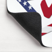 Tapis De Souris Vote Coche Rouge avec Étoile du Drapeau Américain (Coin)