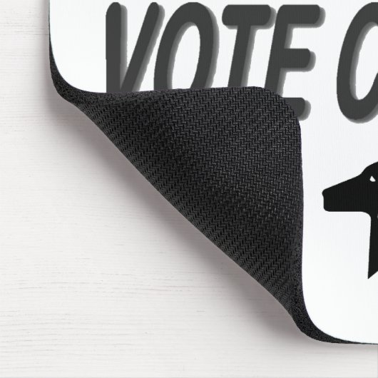 Tapis De Souris Vote Dog avec Black Text (Coin)