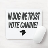Tapis De Souris Vote Dog avec Black Text (Avec souris)