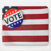 Tapis De Souris Vote Pin sur un drapeau américain (Devant)