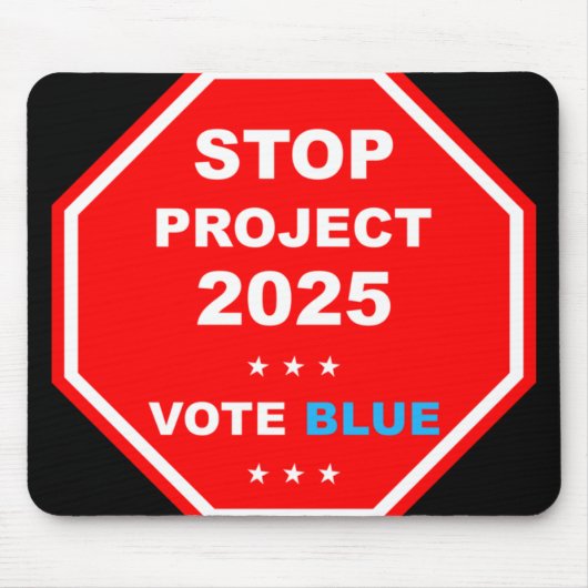 Tapis De Souris Vote Save Democracy Stop Project 2025 (Devant)