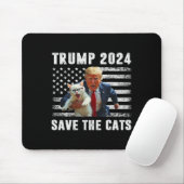 Tapis De Souris Vote Trump 2025 Funny Save The Cats  (Avec souris)