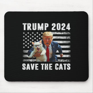 Tapis De Souris Vote Trump 2025 Funny Save The Cats 