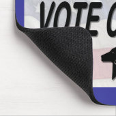 Tapis De Souris Votez Chien avec le drapeau américain Mousepad (Coin)
