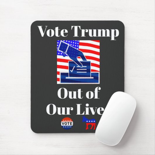 Tapis De Souris Votez Trump hors de nos vies Souris (Avec souris)