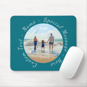 Tapis De Souris Votre carte de souris photo avec texte personnalis