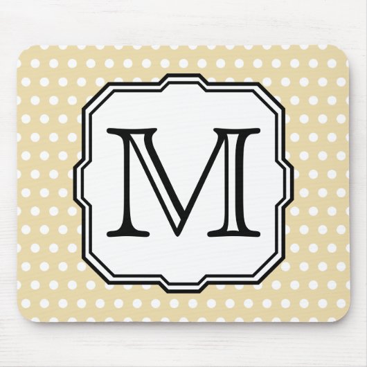 Tapis De Souris Votre lettre. Monogramme fait sur commande. Point (Devant)