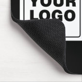 Tapis De Souris Votre logo - Carré - Fond BLANC + code QR (Coin)