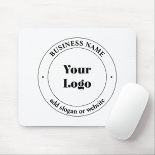 Tapis De Souris Votre logo d'entreprise et texte promotionnel Bl