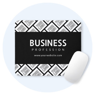 Tapis De Souris Votre logo en motif mosaïque et nom d'entreprise m