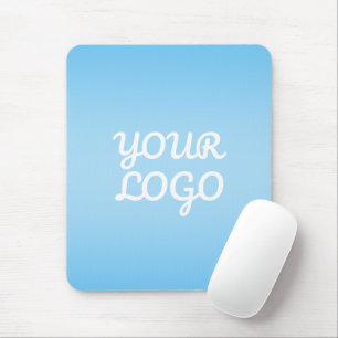 Tapis De Souris Votre logo et ombre simple moderne Bleu clair