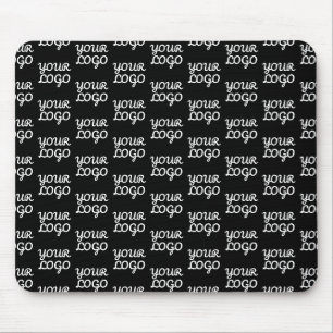 Tapis De Souris Votre logo Motif de logo simple répétitif