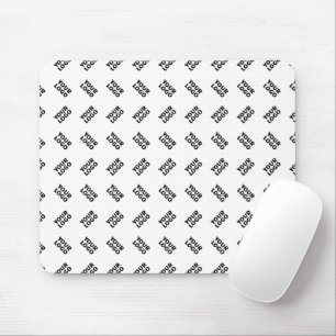 Tapis De Souris Votre logo Motif répétitif alterné simple