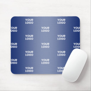 Tapis De Souris Votre logo simple en répétition dégradé bleu marin