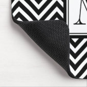 TAPIS DE SOURIS VOTRE MONOGRAMME, CHEVRON NOIR (Coin)