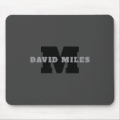Tapis De Souris Votre nom ou nom commercial | Masculine moderne Gr (Devant)