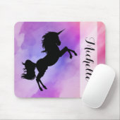 Tapis De Souris Votre nom Pastel Unicorn Mouse Pad (Avec souris)