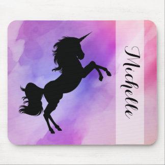Tapis De Souris Votre nom Pastel Unicorn Mouse Pad