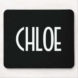 Tapis De Souris Votre nom, texte blanc gras Noir
