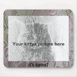 Tapis De Souris Votre photo de chat avec bordure en dentelle