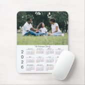 Tapis De Souris Votre photo et nom Calendrier 2026 (Avec souris)