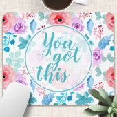 Tapis De Souris Vous Avez Ce Citation Motivationnelle Florale Aqua