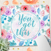 Tapis De Souris Vous Avez Ce Citation Motivationnelle Florale Aqua