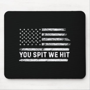Tapis De Souris Vous crachez, nous frappons Trump Vintage _1