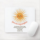 Tapis De Souris Vous êtes mes paroles de soleil (Avec souris)