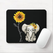 Tapis De Souris Vous Êtes Mon Sunshine Hippie Sunflower Elephant C (Avec souris)