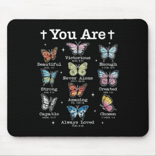 Tapis De Souris Vous êtes papillon Belle Bible Verse Christian