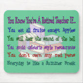 Tapis De Souris Vous êtes un PROFESSEUR retraité SI… (Devant)