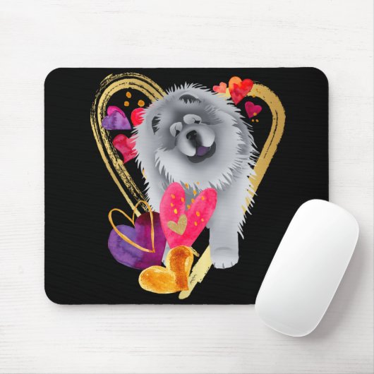 Tapis De Souris VOUS FAITES MON COEUR BLER - Mousepad bleu Chow (Avec souris)