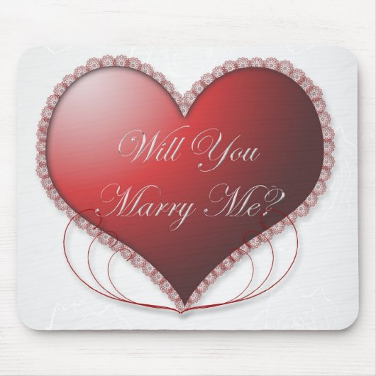 Tapis De Souris Vous m'épouserez Mousepad (Devant)