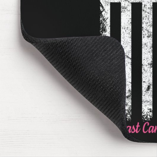 Tapis De Souris Vous ne combattrez jamais seul Drapeau Pink Cancer (Coin)
