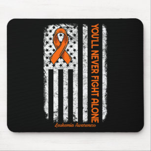 Tapis De Souris Vous ne lutterez jamais seul Cancer du Sang Leukem