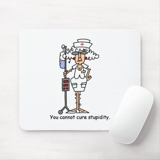 Tapis De Souris Vous ne pouvez pas traiter la stupidité ! (Avec souris)