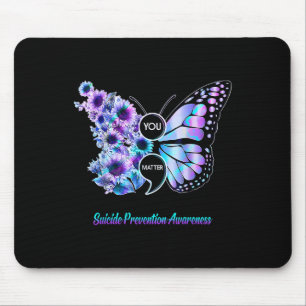 Tapis De Souris Vous Prévention du suicide Semicolon Papillon